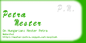 petra mester business card